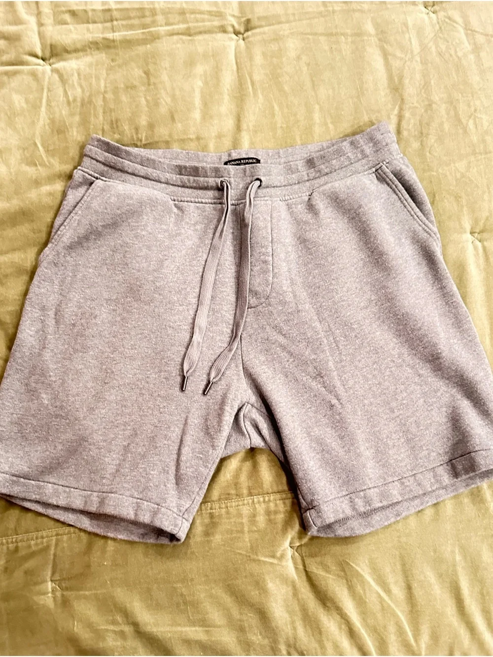 Banana Republic Light Gray Drawstring Athletic Shorts